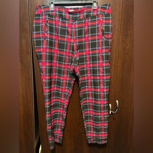 Cato Red and Black Plaid Men's Joggers